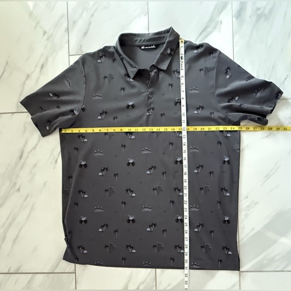 Travis Mathew Ensenada Polo Heather Dark Gray Golf Polo -1MY119 -Men’s Size: XXL - Picture 6 of 12